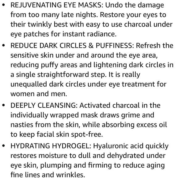 New/Sealed BLAQ Hyaluronic Acid Bright Eye Masks (10 pair) - Picture 6 of 6